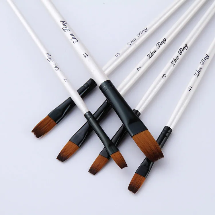 12 Nylon Wool White Rod Brushes Paint Brushes Pen