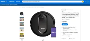 121821006 SHARK IQ ROBOT VACUUM AV970 SELF CLEANING BRUSHROLL