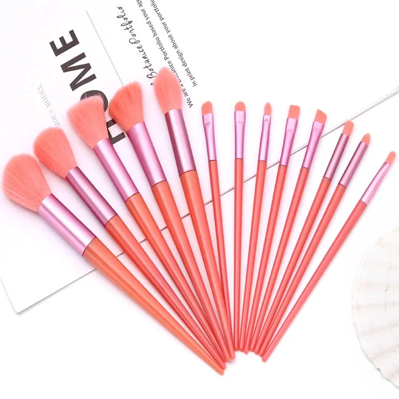 13 PCS Makeup Brushes Set Eye Shadow Foundation Women Cosmetic Brush Eyeshadow Blush Powder Blending Beauty Soft Make Up Tools
