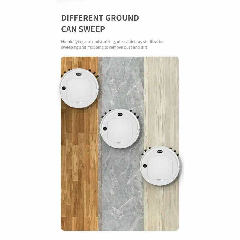3 IN 1 Smart Robot Vacuum Cleaner | Auto Cleaning | Microfiber Mop | Floor Sweeper