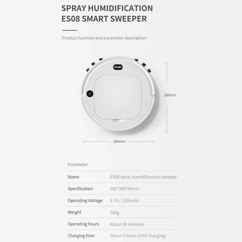 3 IN 1 Smart Robot Vacuum Cleaner | Auto Cleaning | Microfiber Mop | Floor Sweeper