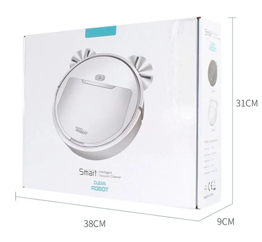 3-in-1 Smart Vacuum Cleaner Robot | Rechargeable Multifunctional Dry / Wet | White