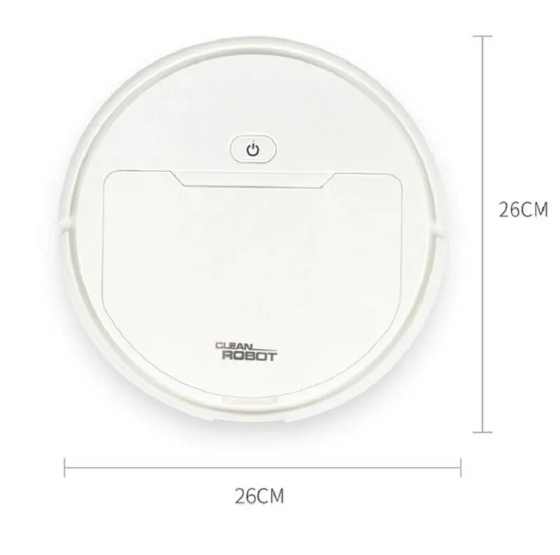 3-in-1 Smart Vacuum Cleaner Robot | Rechargeable Multifunctional Dry / Wet | White
