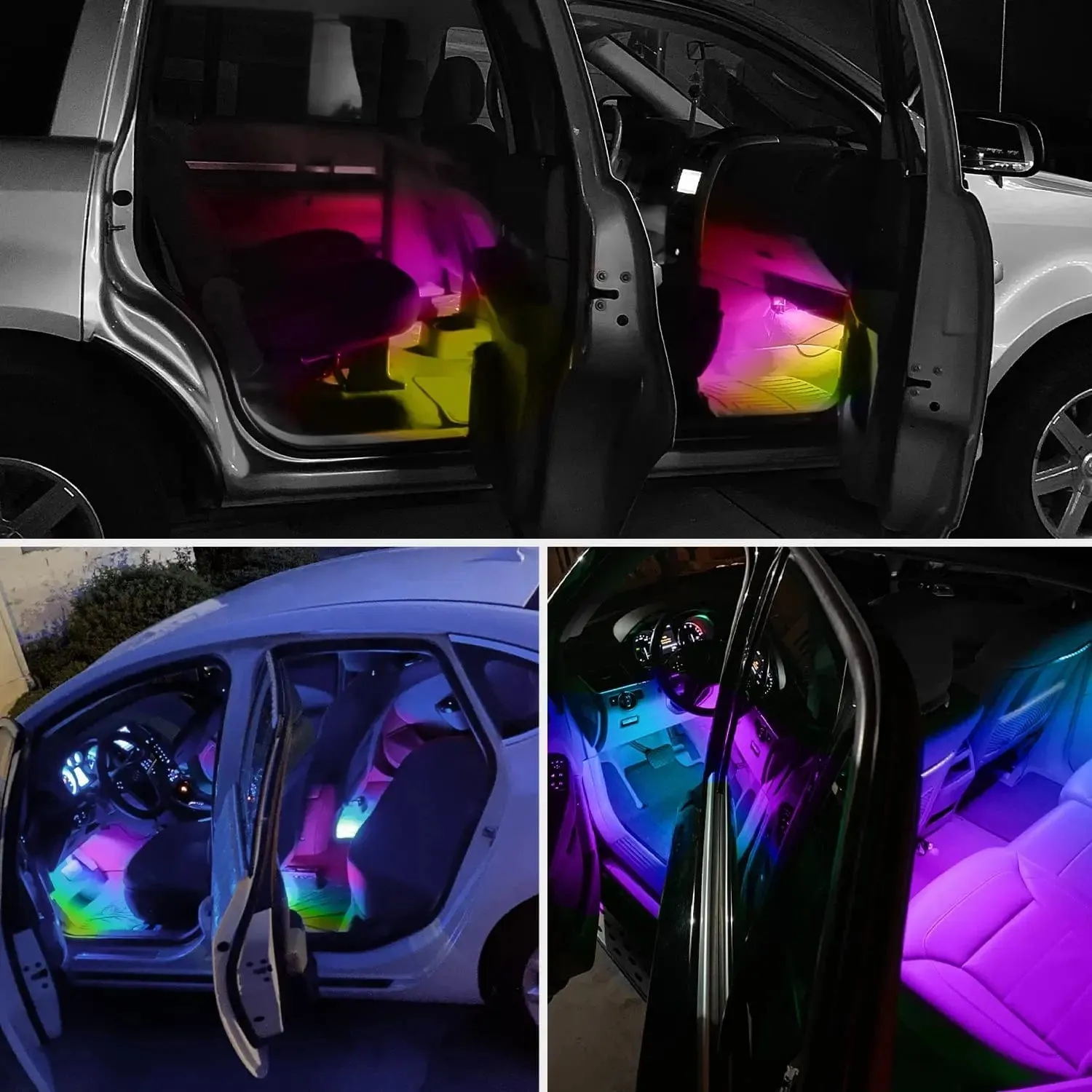 72Leds RGBIC Interior Light Strip APP RF Remote Control 4PCS