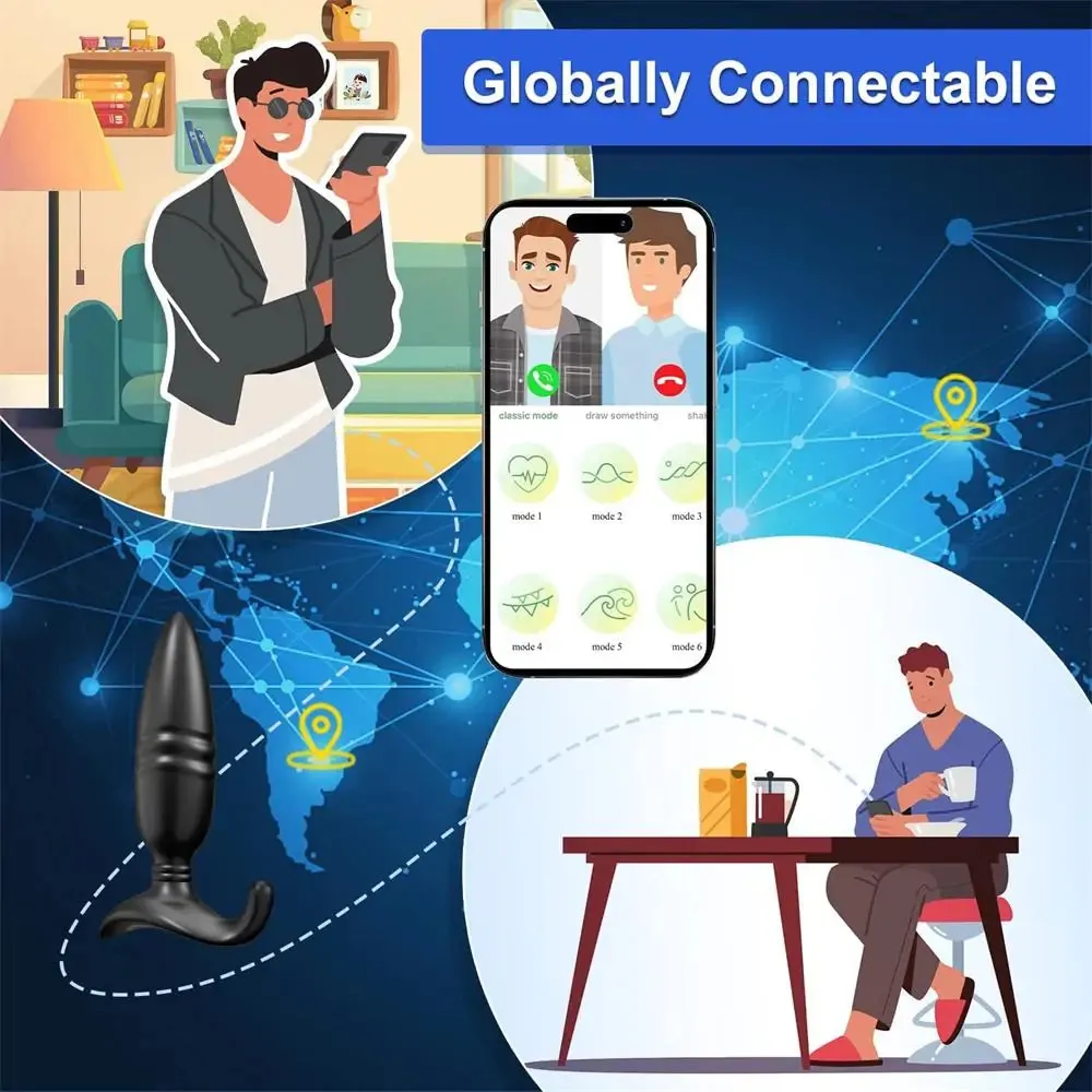 App & Remote Control Thrusting Anal Vibrator Prostate Massager