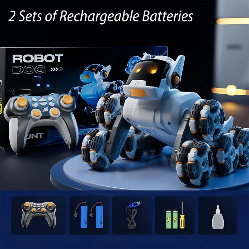 [Beste cadeau voor kind]Afstandsbediening Rotatie Robot Hond Auto Speelgoed