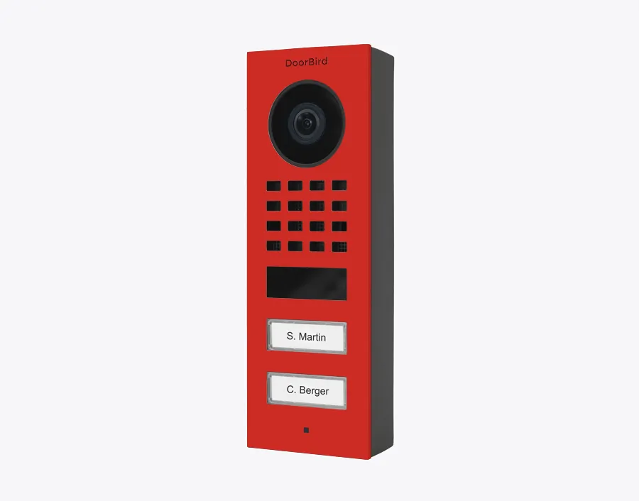 DoorBird IP Intercom Video Door Station D1102V, Surface Mount, 2 Button, Stainless Steel Metallic Finish