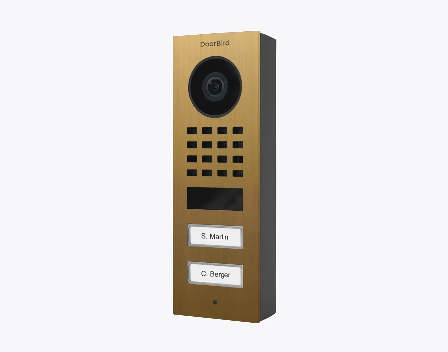 DoorBird IP Intercom Video Door Station D1102V, Surface Mount, 2 Button, Stainless Steel Metallic Finish