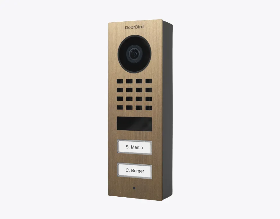 DoorBird IP Intercom Video Door Station D1102V, Surface Mount, 2 Button, Stainless Steel Metallic Finish