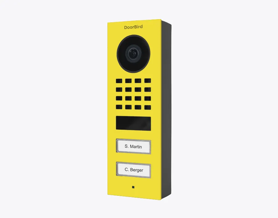 DoorBird IP Intercom Video Door Station D1102V, Surface Mount, 2 Button, Stainless Steel Metallic Finish