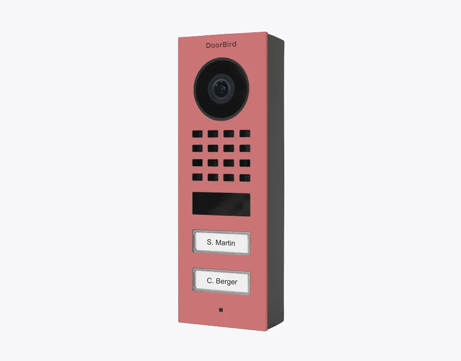 DoorBird IP Intercom Video Door Station D1102V, Surface Mount, 2 Button, Stainless Steel Metallic Finish