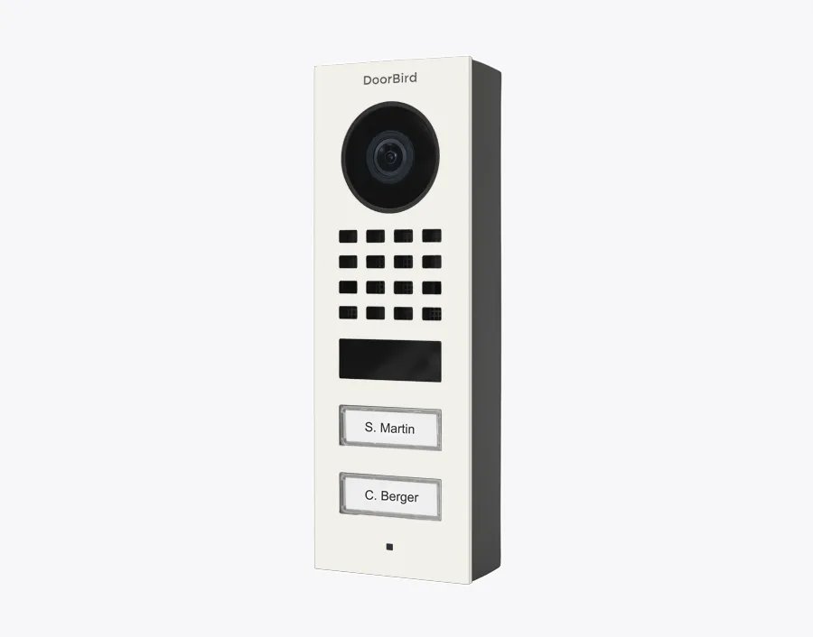 DoorBird IP Intercom Video Door Station D1102V, Surface Mount, 2 Button, Stainless Steel Metallic Finish