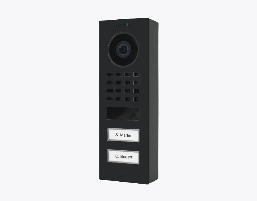 DoorBird IP Intercom Video Door Station D1102V, Surface Mount, 2 Button, Stainless Steel Metallic Finish