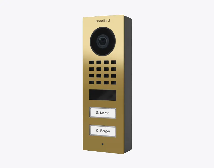 DoorBird IP Intercom Video Door Station D1102V, Surface Mount, 2 Button, Stainless Steel Metallic Finish