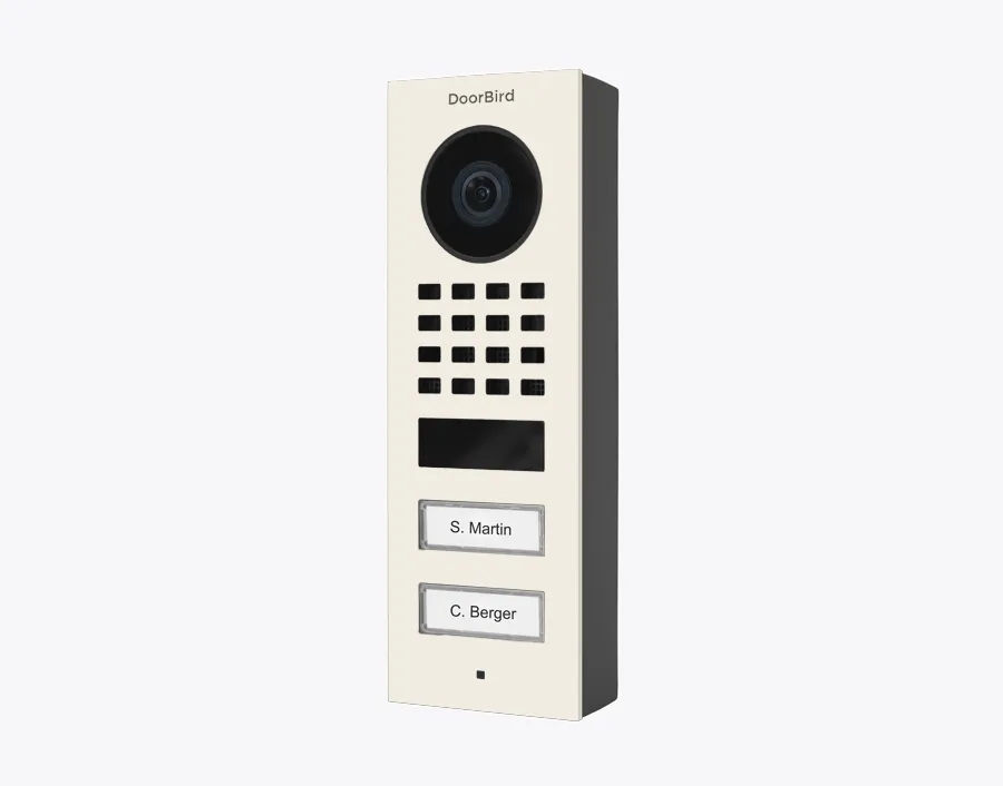 DoorBird IP Intercom Video Door Station D1102V, Surface Mount, 2 Button, Stainless Steel Metallic Finish