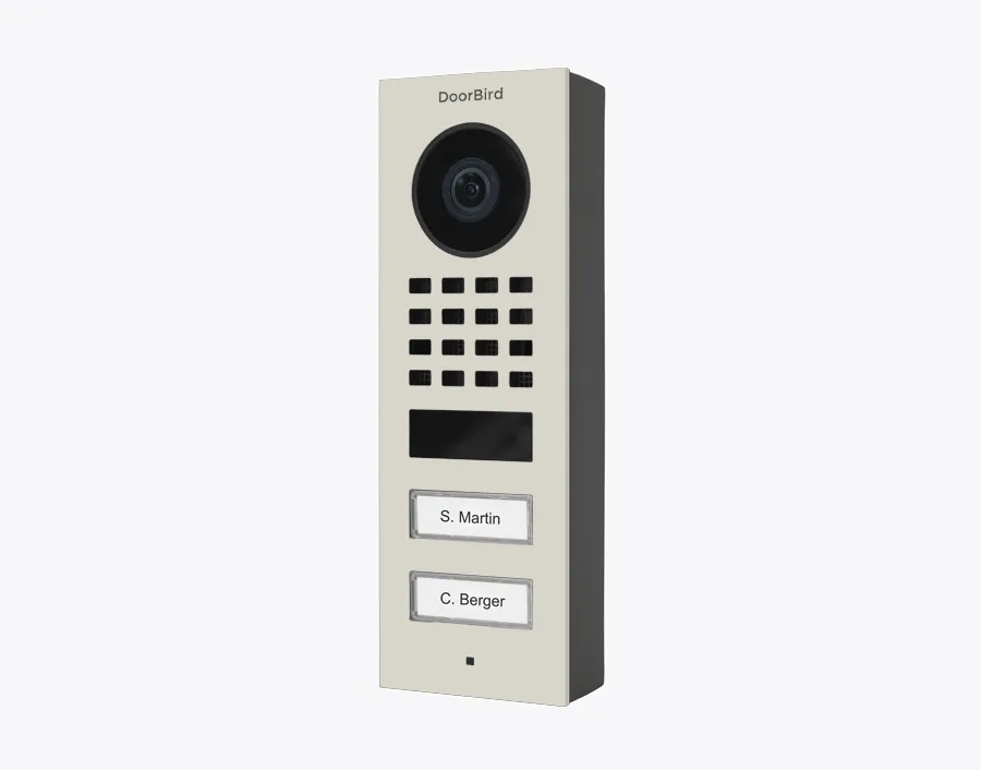 DoorBird IP Intercom Video Door Station D1102V, Surface Mount, 2 Button, Stainless Steel Metallic Finish