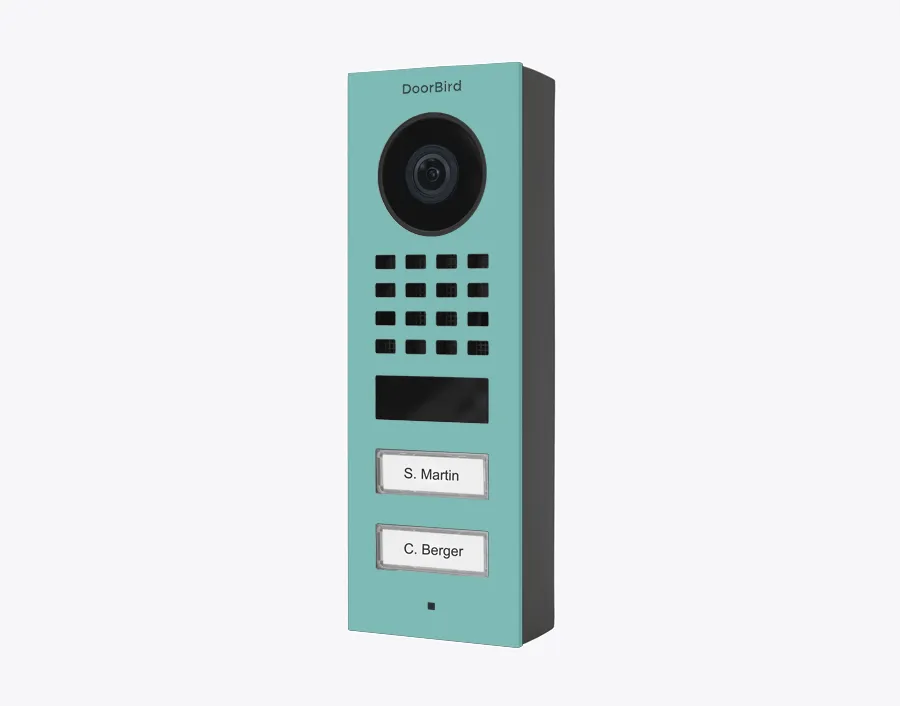 DoorBird IP Intercom Video Door Station D1102V, Surface Mount, 2 Button, Stainless Steel Metallic Finish
