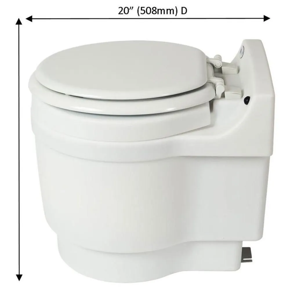 Dry Flush Portable Toilet with DC Power Cord by Laveo - DF1045DC
