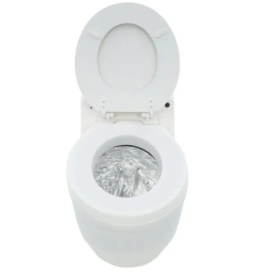 Dry Flush Portable Toilet with DC Power Cord by Laveo - DF1045DC