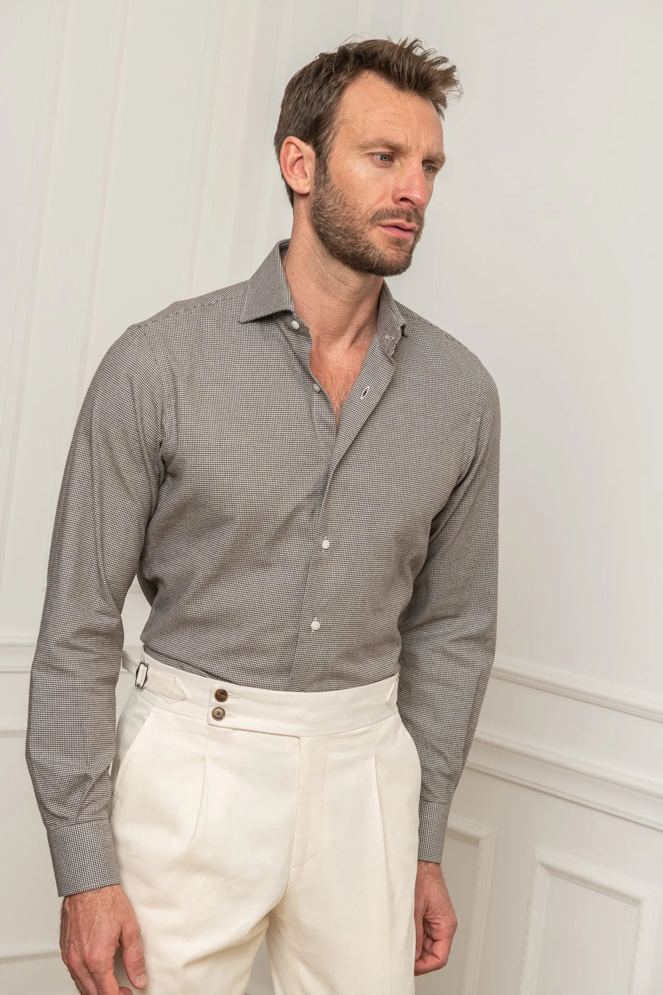 Houndstooth shirt - Made in Italy