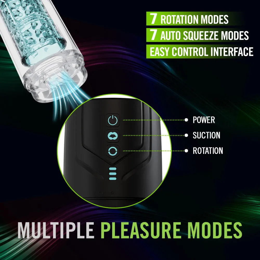 M For Men By Blush® | Whirlwind Pro – Rotating & Sucking Automatic Male Masturbator With Auto Suction Technology – Black