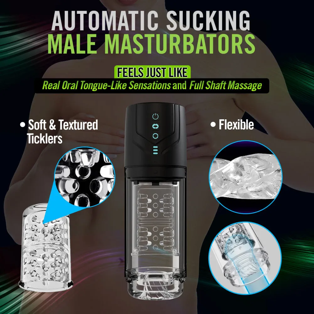 M For Men By Blush® | Whirlwind Pro – Rotating & Sucking Automatic Male Masturbator With Auto Suction Technology – Black