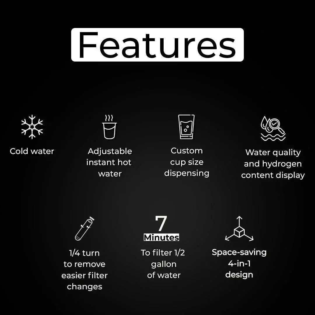 RKIN U1 Space-Saving 4-in-1 Water Filter System
