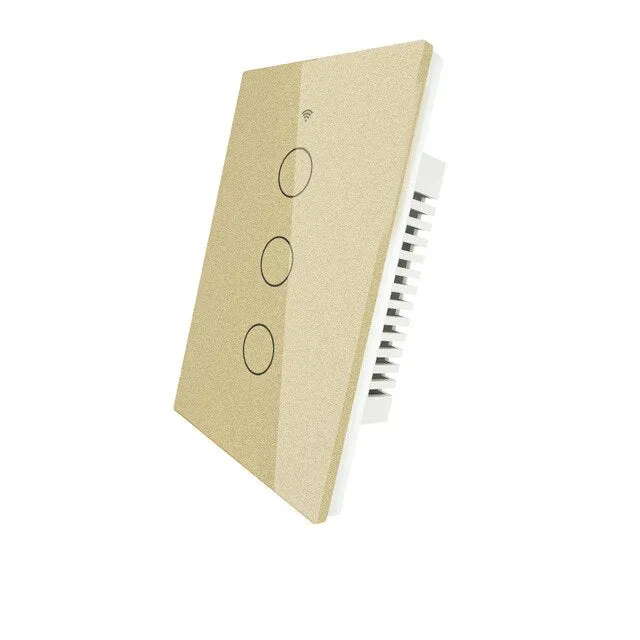 Smart Glass Panel Switch Smart Life/Tuya App Multi-Control Association, Voice Control with Alexa,Google Home,1/2/3 Gang