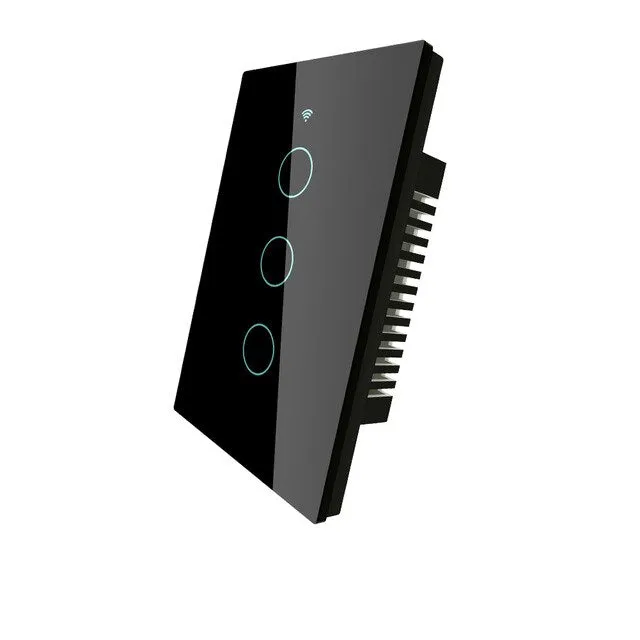 Smart Glass Panel Switch Smart Life/Tuya App Multi-Control Association, Voice Control with Alexa,Google Home,1/2/3 Gang