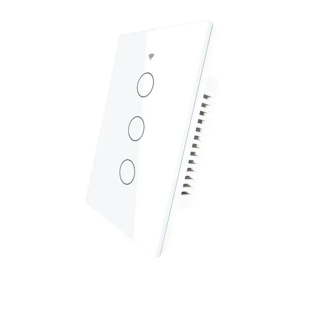 Smart Glass Panel Switch Smart Life/Tuya App Multi-Control Association, Voice Control with Alexa,Google Home,1/2/3 Gang