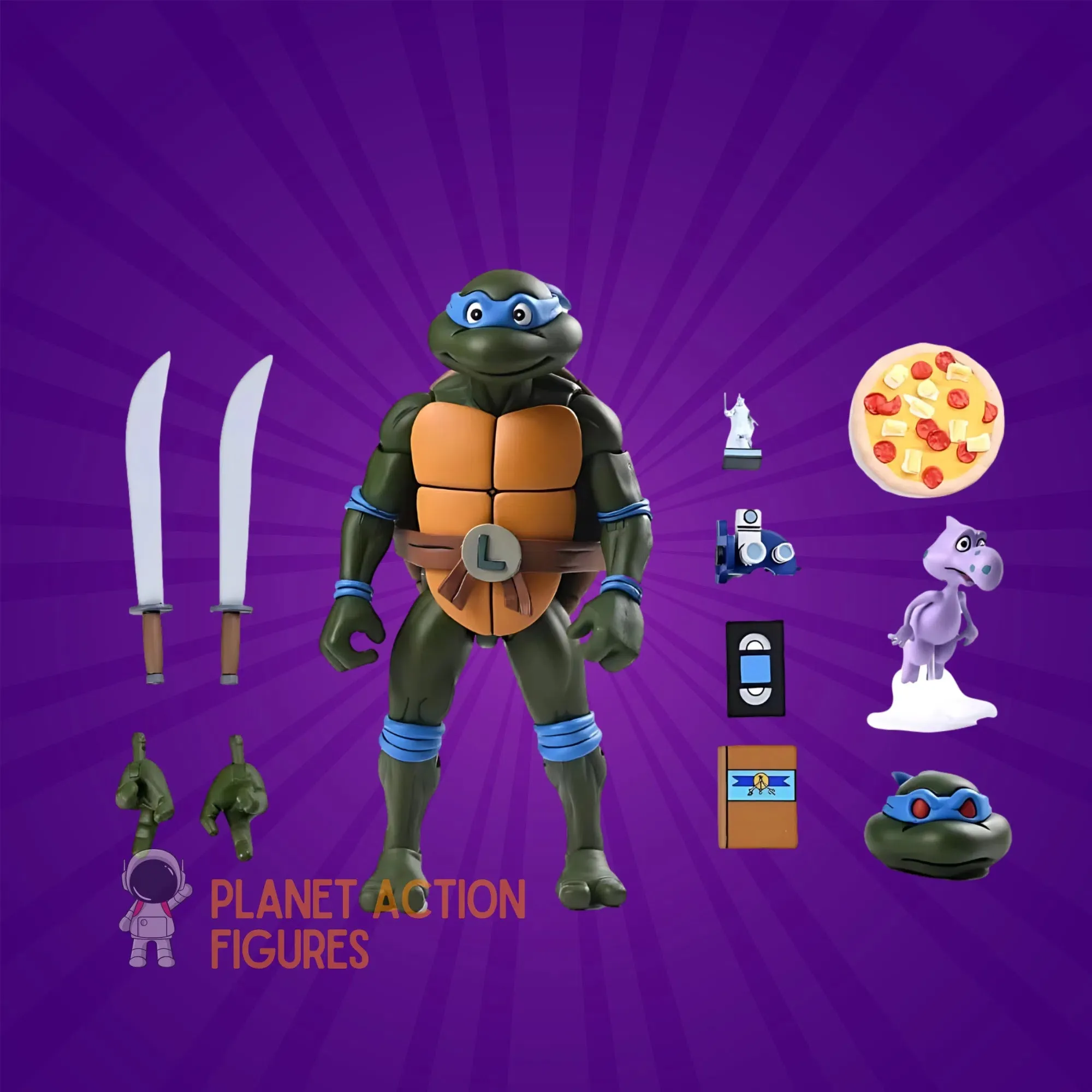 Teenage Mutant Ninja Turtles: VHS: Leonardo: Ultimate 7 Inch Figure